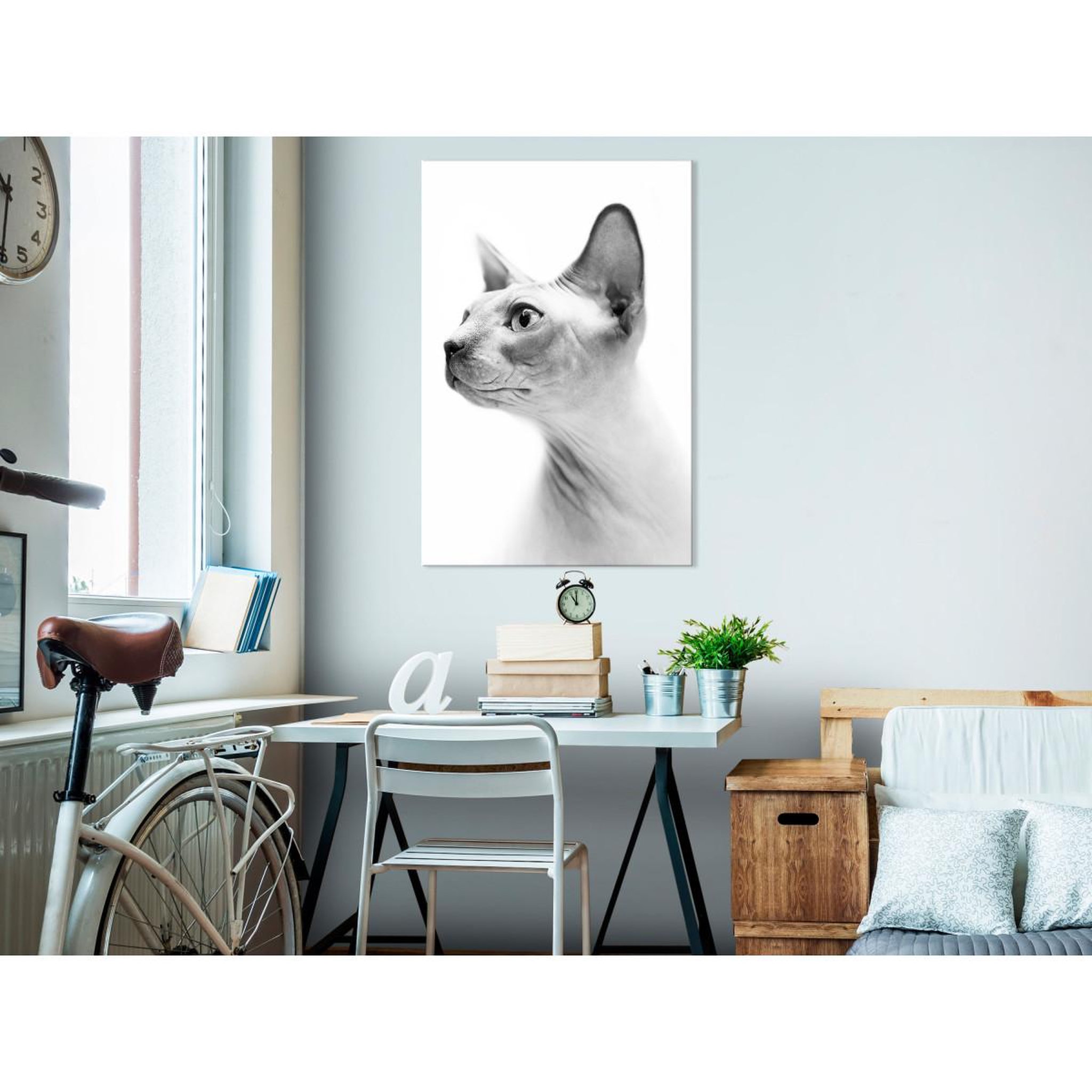 Voir la diapositive 2 : Paris Prix Tableau imprimé  hairless cat