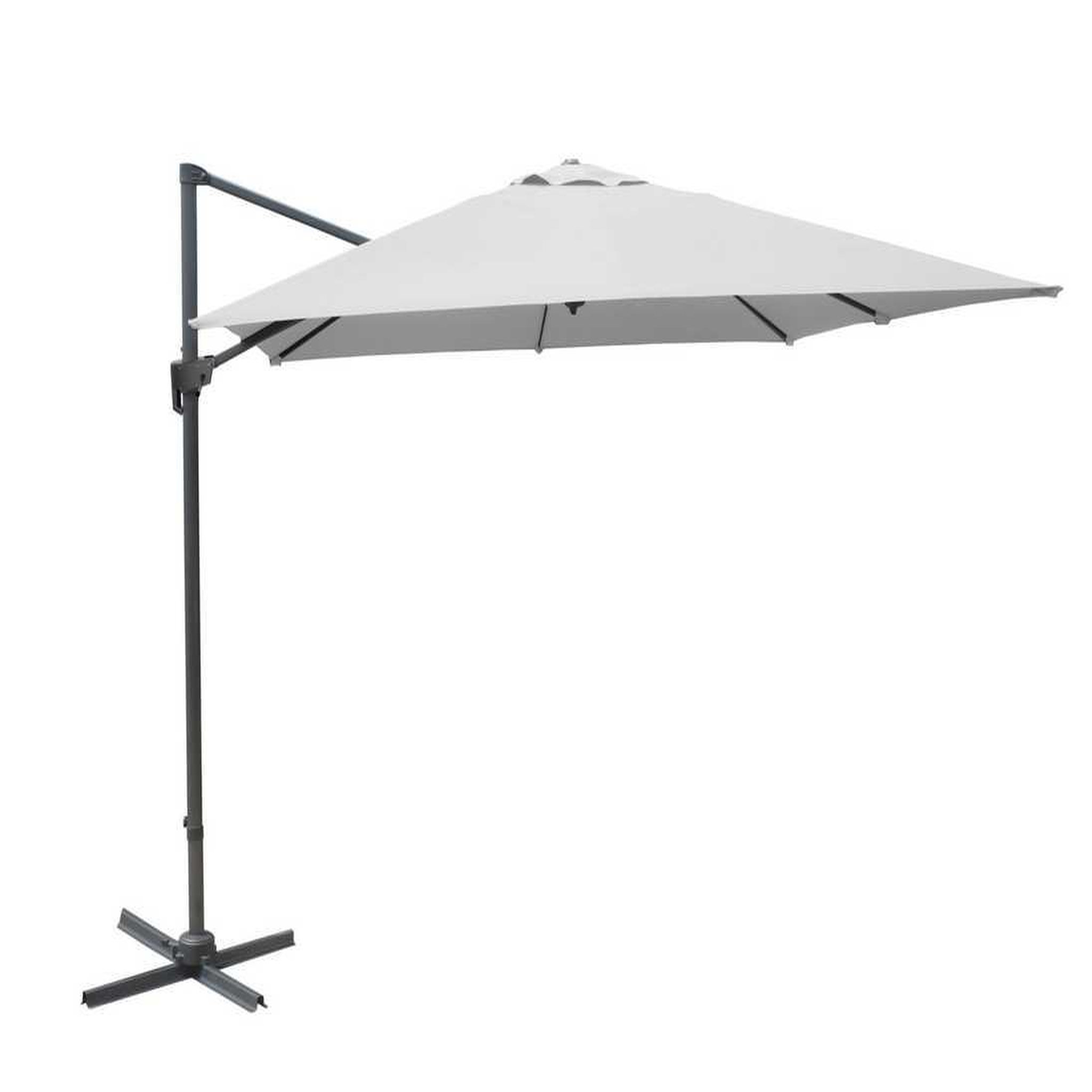 Proloisirs Parasol déporté NH - Toile carré 300 x 300 cm - Couleur blanche
