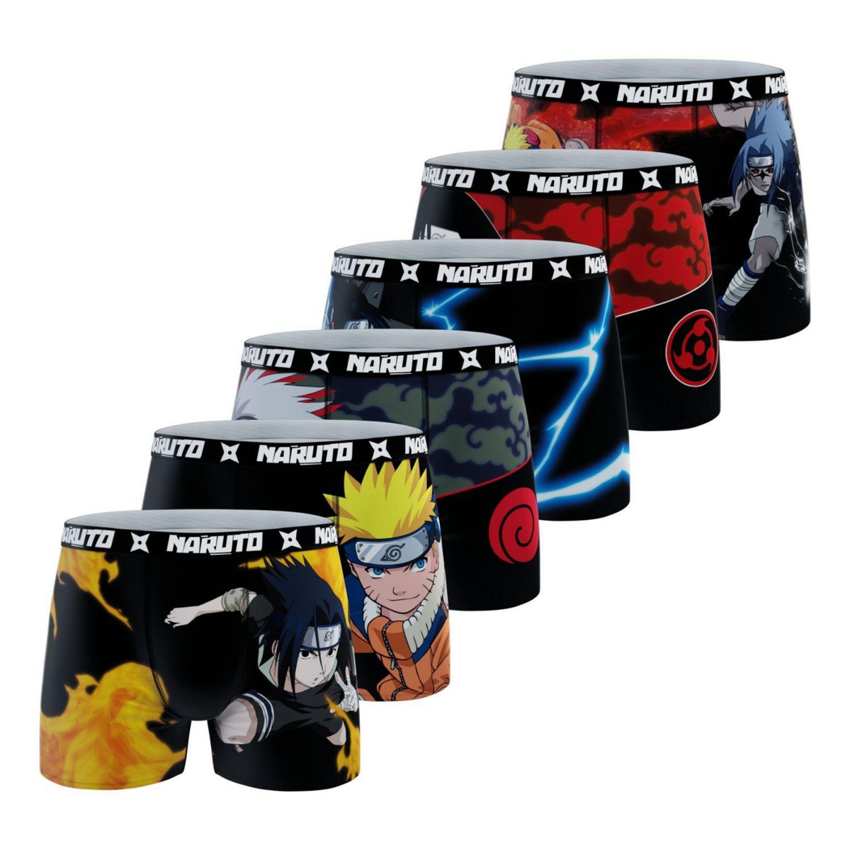 NARUTO Lot de 6 Boxers homme Naruto