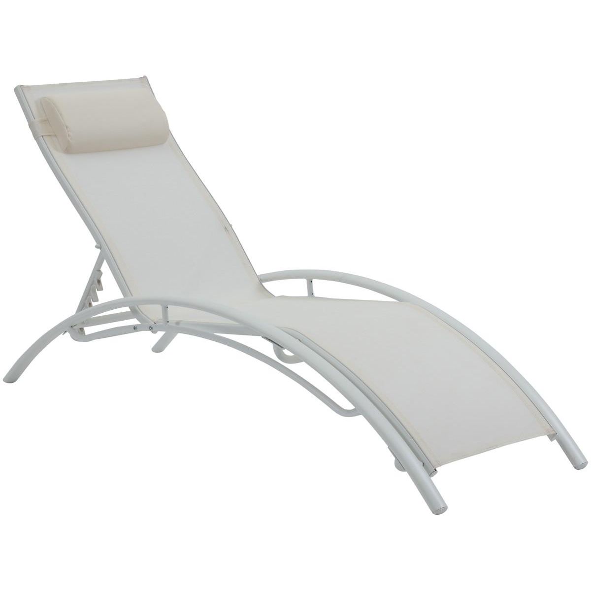 Habitat et Jardin Bain de soleil en aluminium  Beauty  - Phoenix - Ecru - Lot de 2