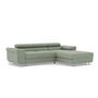 Voir la diapositive 2 : BEST MOBILIER Pablo - canapé d'angle droit - 6 places - convertible avec coffre et têtières réglables - en velours côtelé