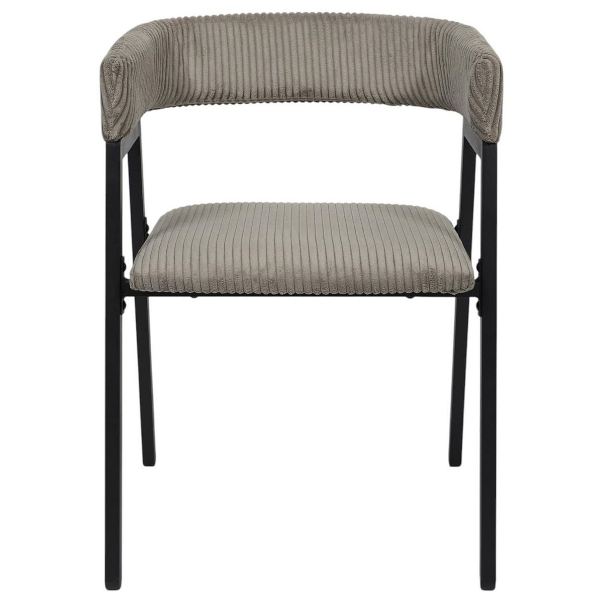 The Home Deco Factory Lot de 2 fauteuils design en tissu côtelé SCOTT