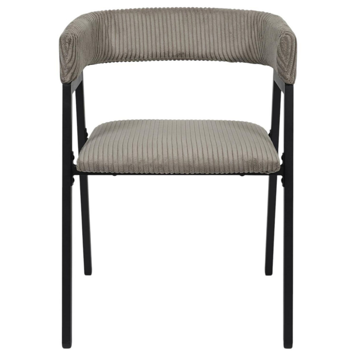 The Home Deco Factory Lot de 2 fauteuils design en tissu côtelé SCOTT