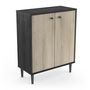 Voir la diapositive 2 : Buffet 2 portes style industriel L60cm SMART