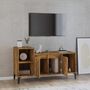 Voir la diapositive 3 : VIDAXL Meuble TV Chene fume 100x35x55 cm Bois d'ingenierie