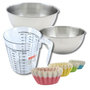 Voir la diapositive 1 : ZENKER Set pâtisserie avec 100 moules à muffins en papier, 2 bols à mixer, verre mesureur et spatule Zenker