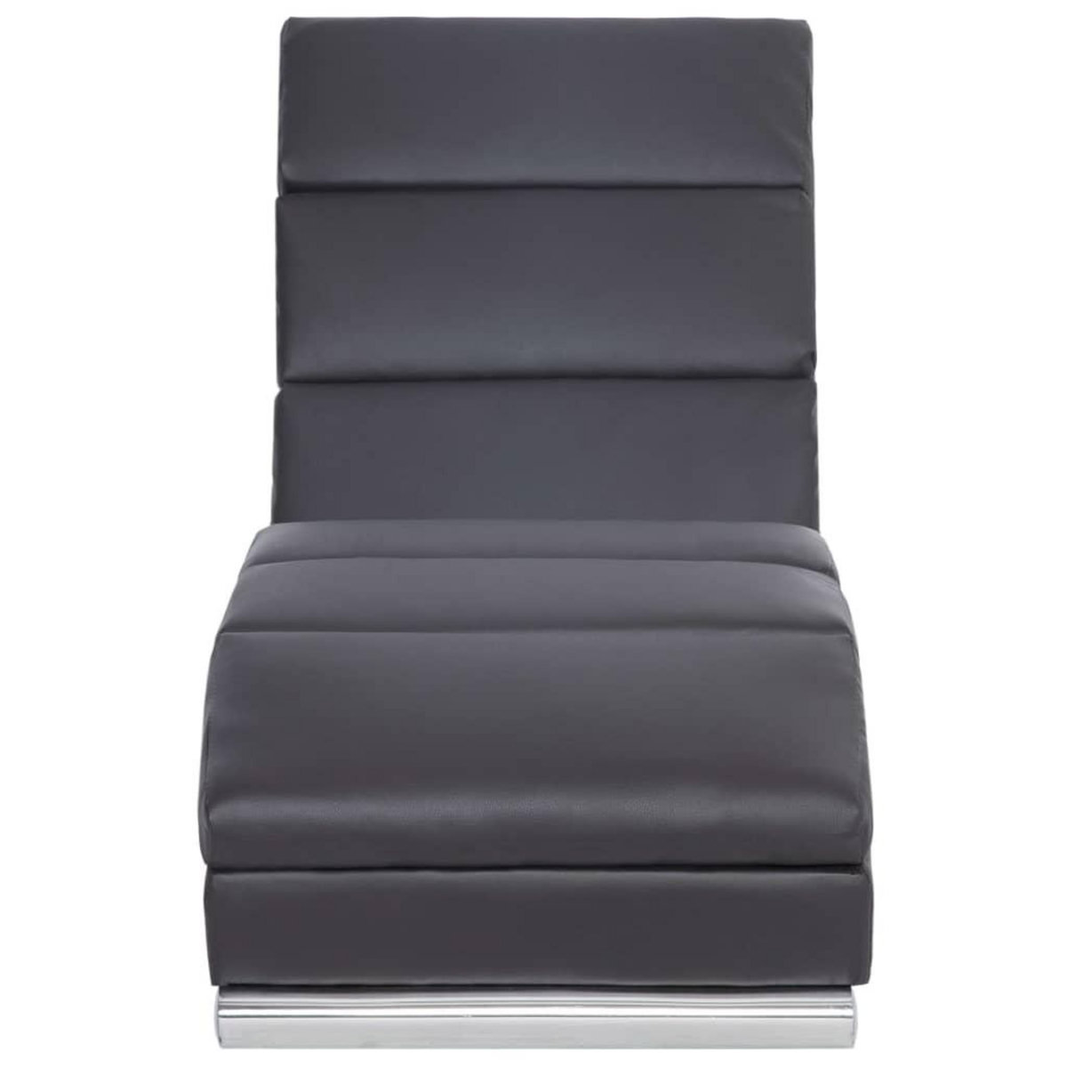 VIDAXL Chaise longue Gris Similicuir