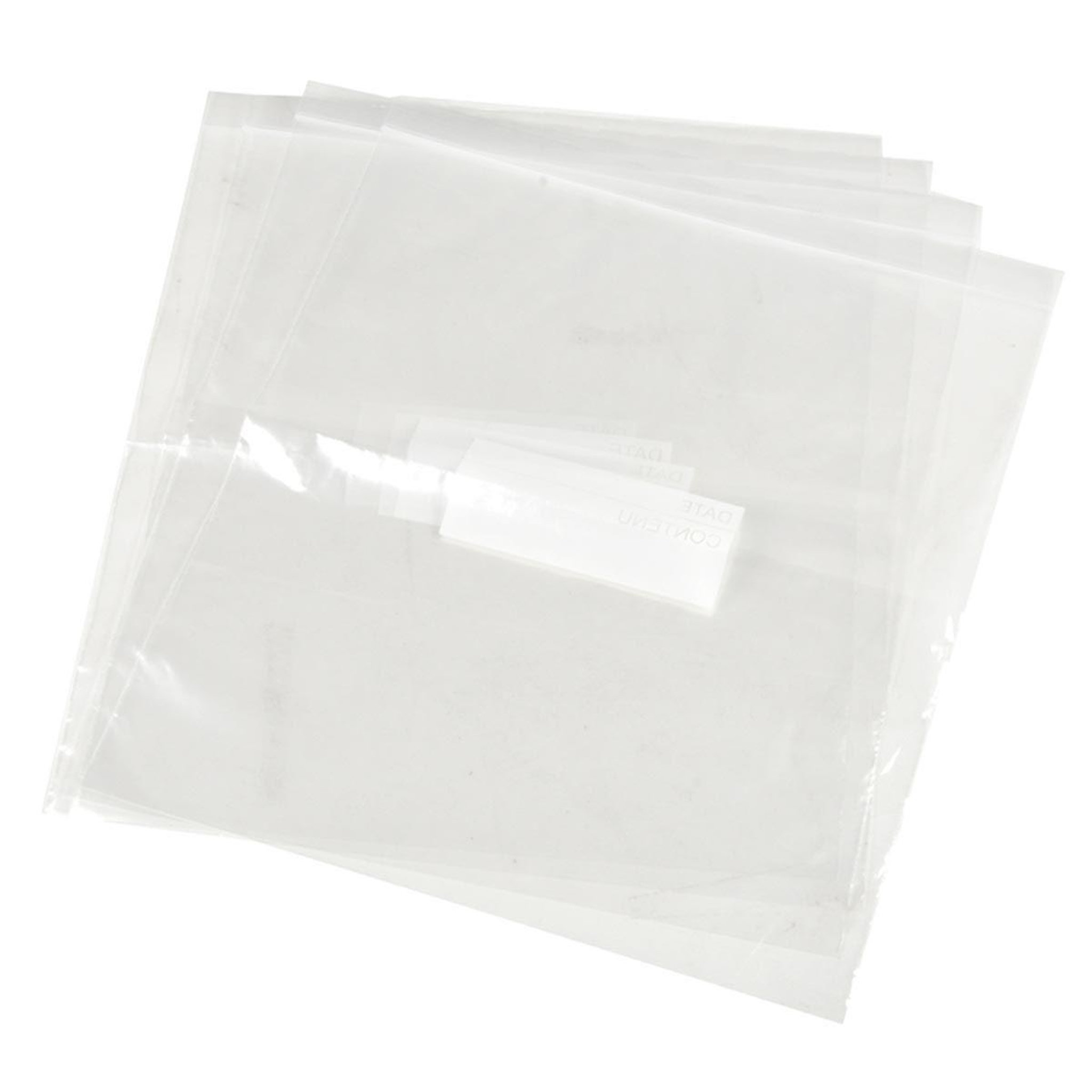 Voir la diapositive 2 : HOMEA Lot de 10 sacs de congélation  zip  6l transparent