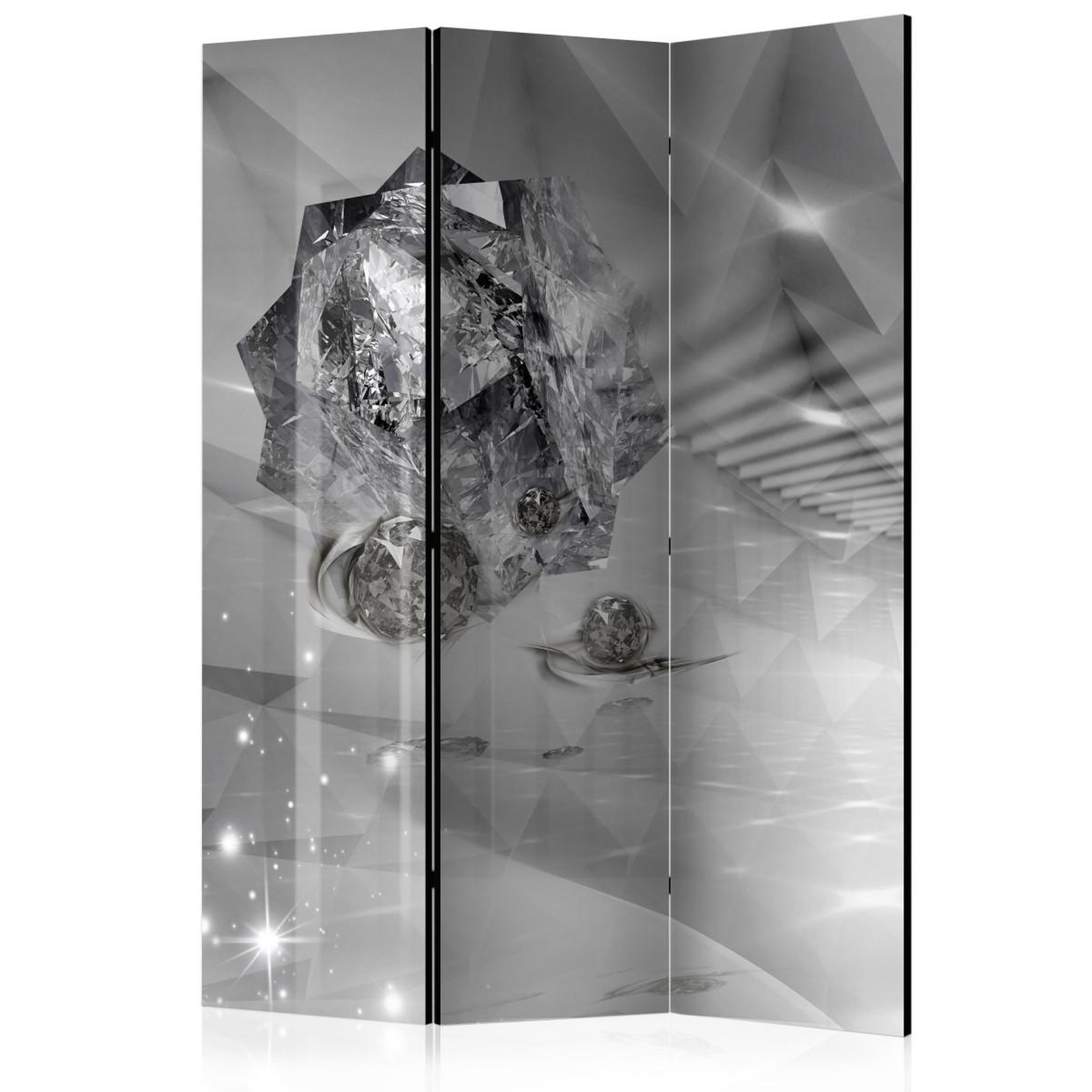 Paris Prix Paravent 3 volets  abstract greyness  135x172cm