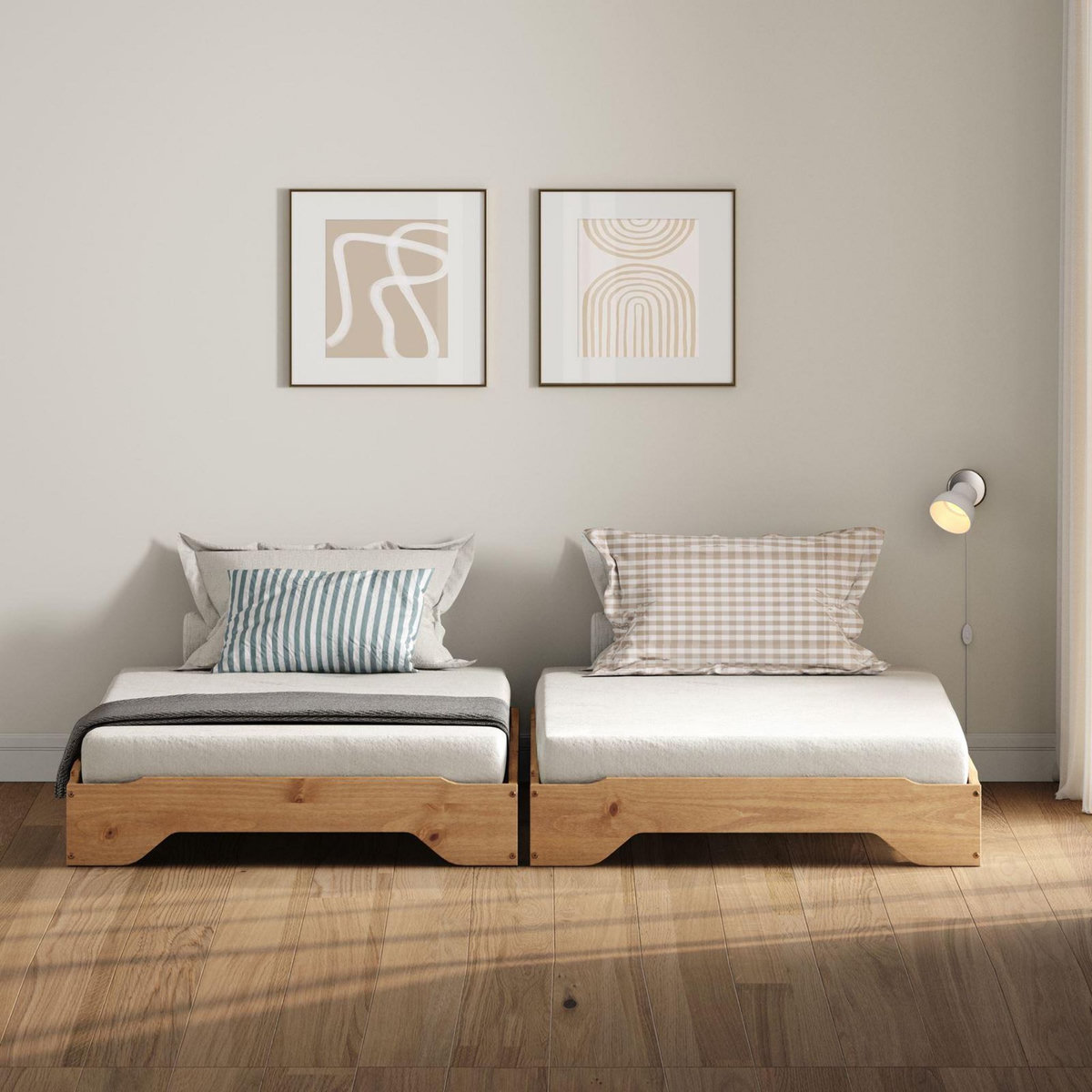 IDIMEX Lot de 2 lits superposables RONNY en pin, 90 x 200 cm