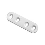 CENTRALE BRICO Lot de 12 pattes d'assemblage acier blanc HETTICH L. 60 mm