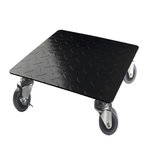 Nortene Support à roulettes carré Flora Roll Factory en métal pour plantes - 0,30 x 0,30 m - Noir