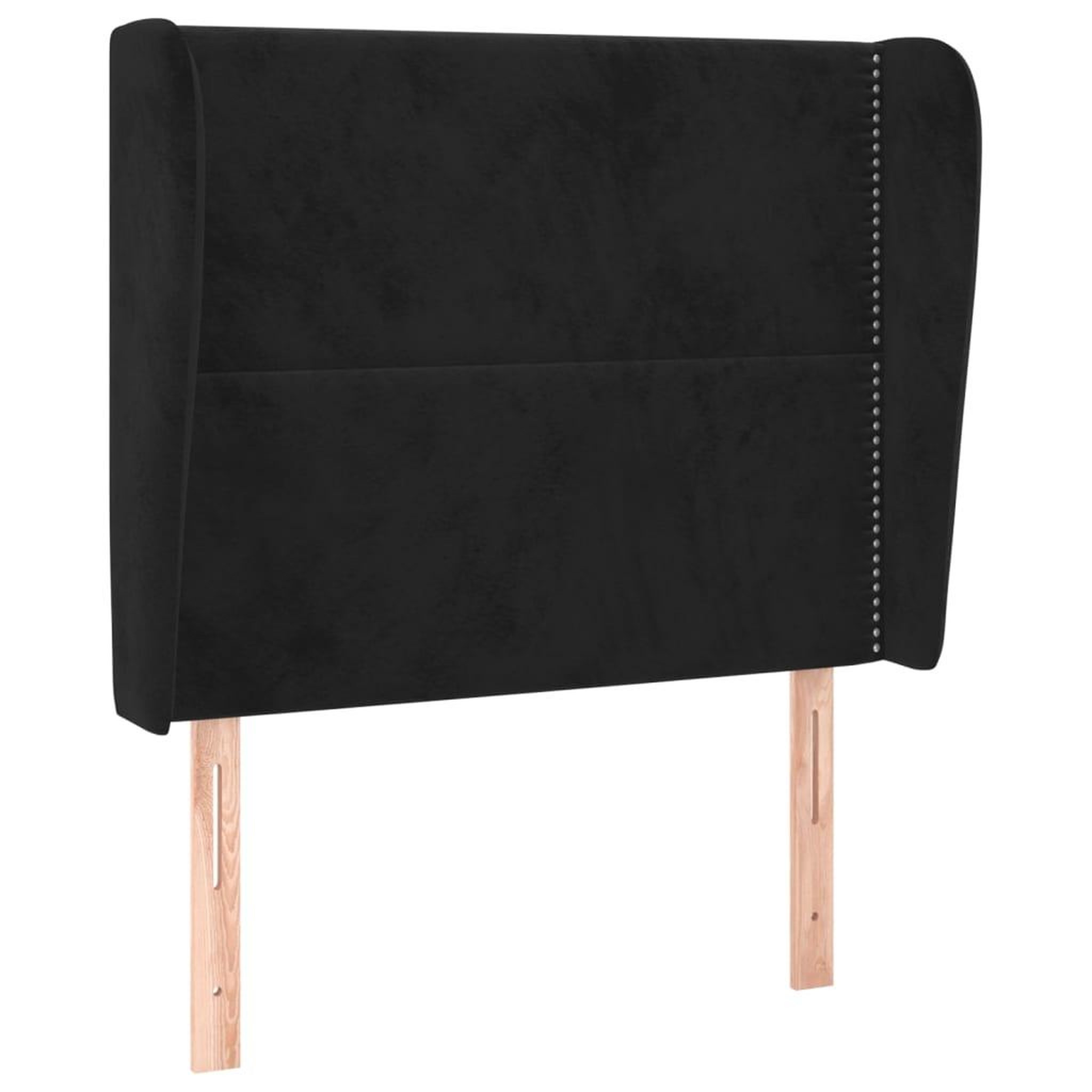 Voir la diapositive 2 : VIDAXL Tete de lit avec oreilles Noir 83x23x118/128 cm Velours