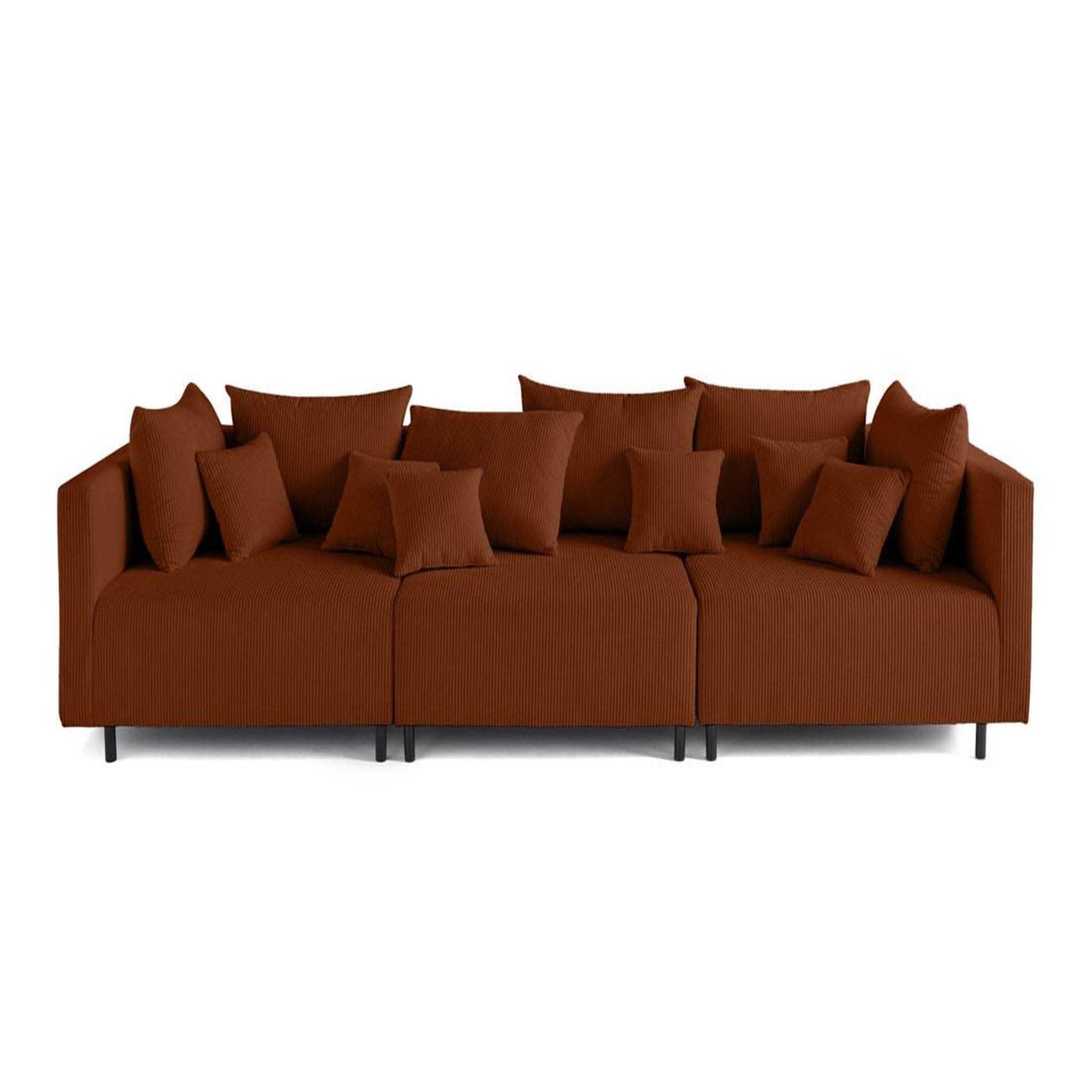 Voir la diapositive 1 : LISA DESIGN Edinburg - canapé modulable 3 places - velours côtelé