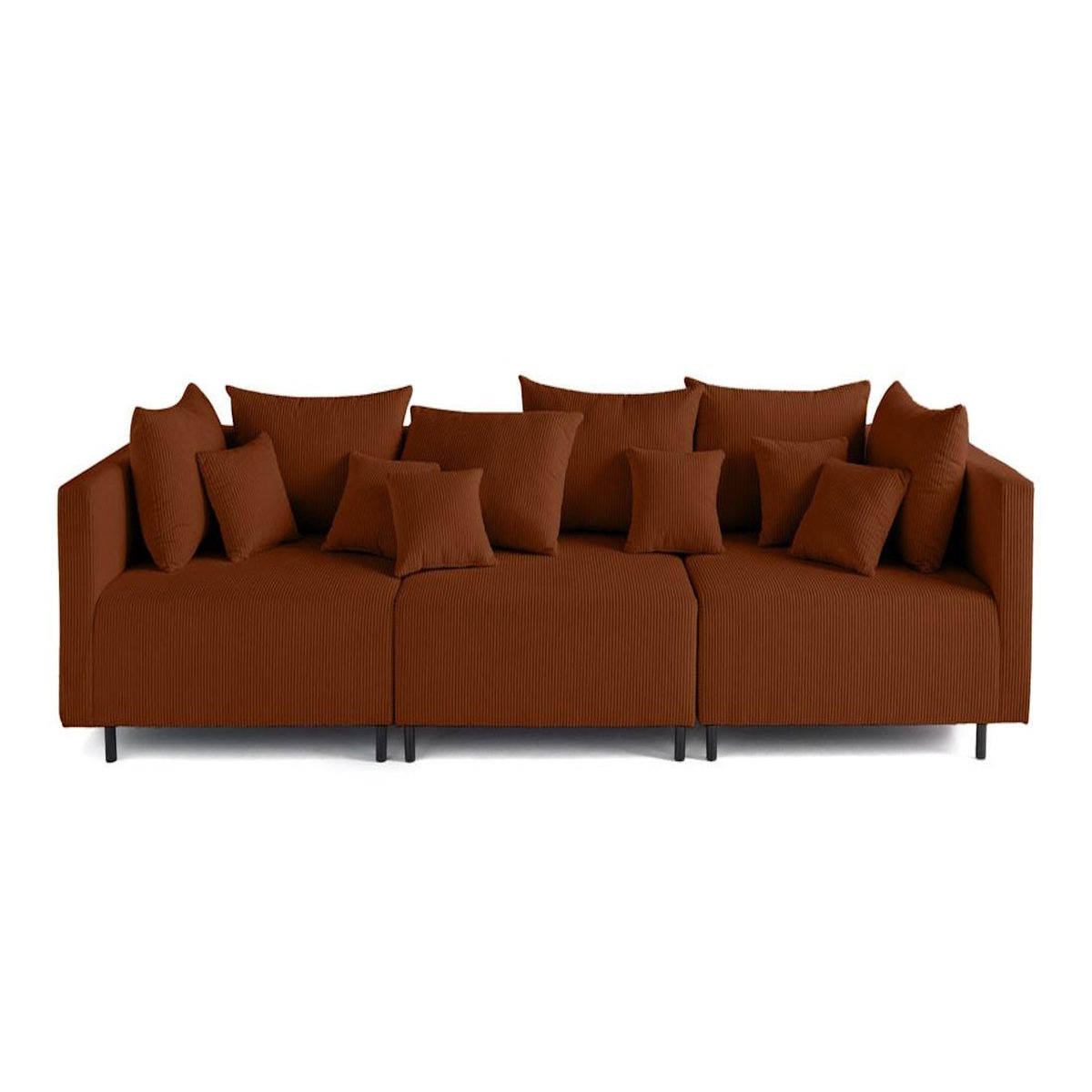 LISA DESIGN Edinburg - canapé modulable 3 places - velours côtelé