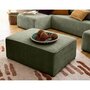 Voir la diapositive 1 : BEST MOBILIER Topaze - pouf - en velours côtelé plat