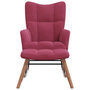 Voir la diapositive 3 : VIDAXL Chaise a bascule avec repose-pied Rouge bordeaux Velours