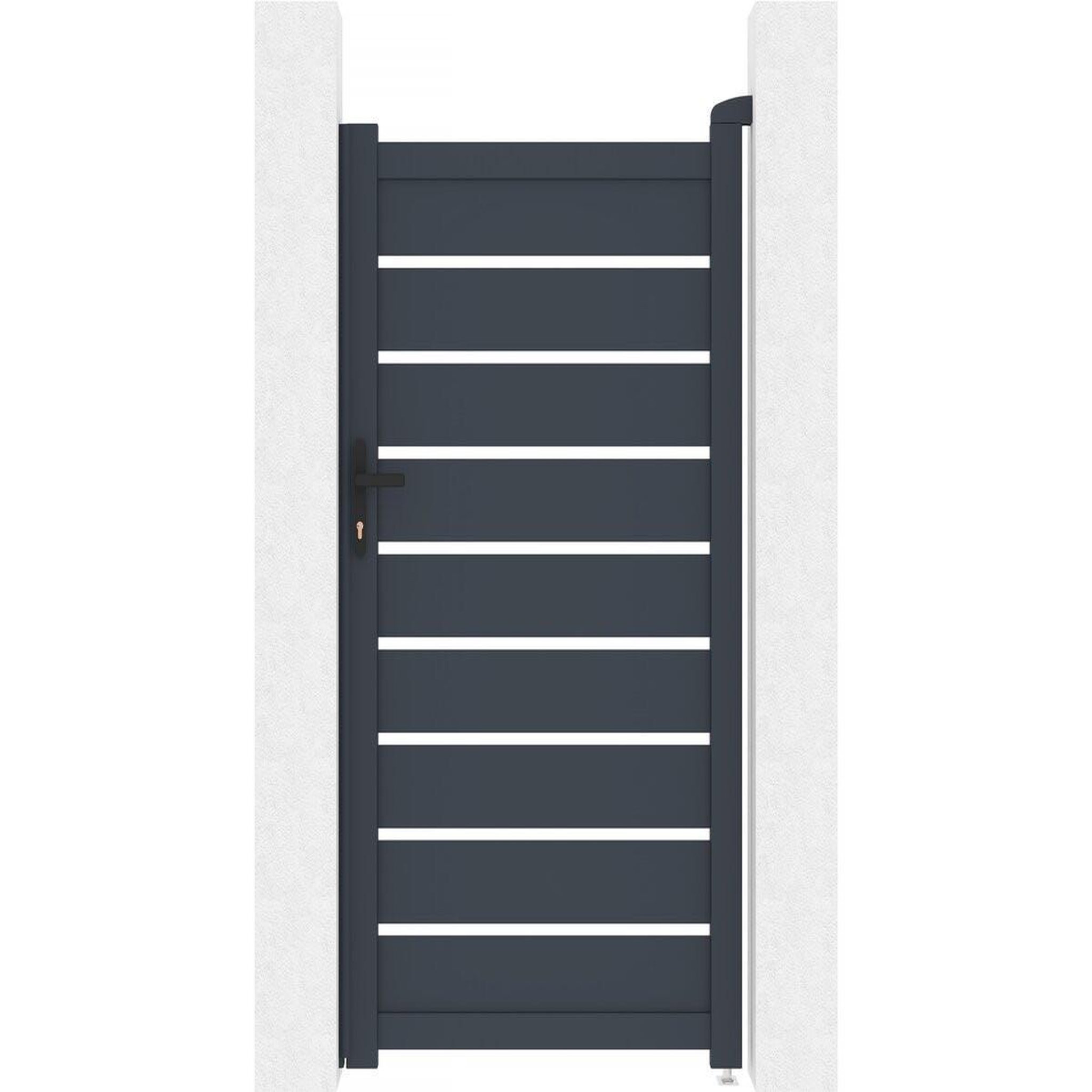 Habitat et Jardin Portillon en aluminium   Bastien  - 100 x 176 cm - Anthracite