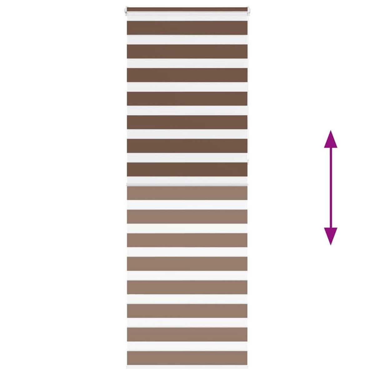 VIDAXL Store zebre marron 85x230 cm largeur du tissu 80,9 cm polyester