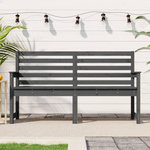 VIDAXL Banc de jardin gris 159,5x48x91,5 cm bois massif de pin