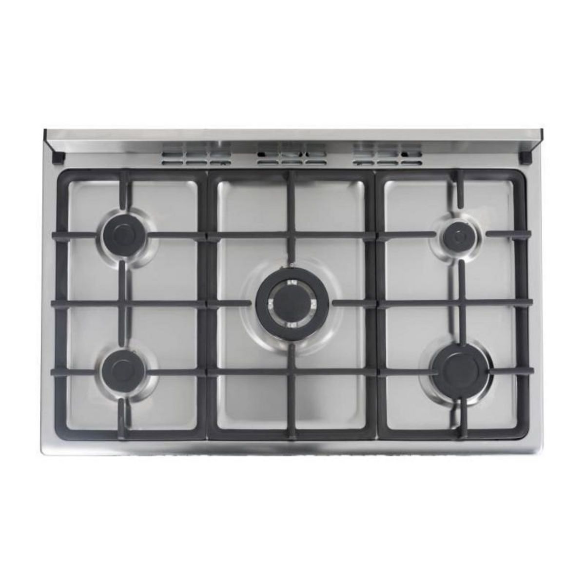 CONTINENTAL EDISON Cuisiniere piano gaz 3 fours electriques CONTINENTAL EDISON CECP903FIX 5 feux - Inox - Largeur 90 cm