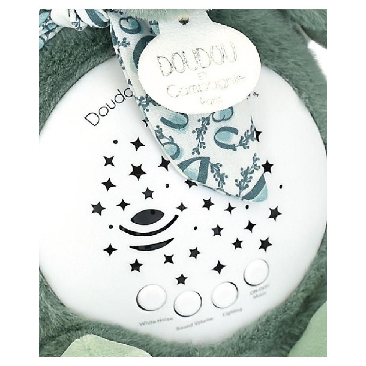 DOUDOU ET COMPAGNIE Veilleuse musicale Lapin vert