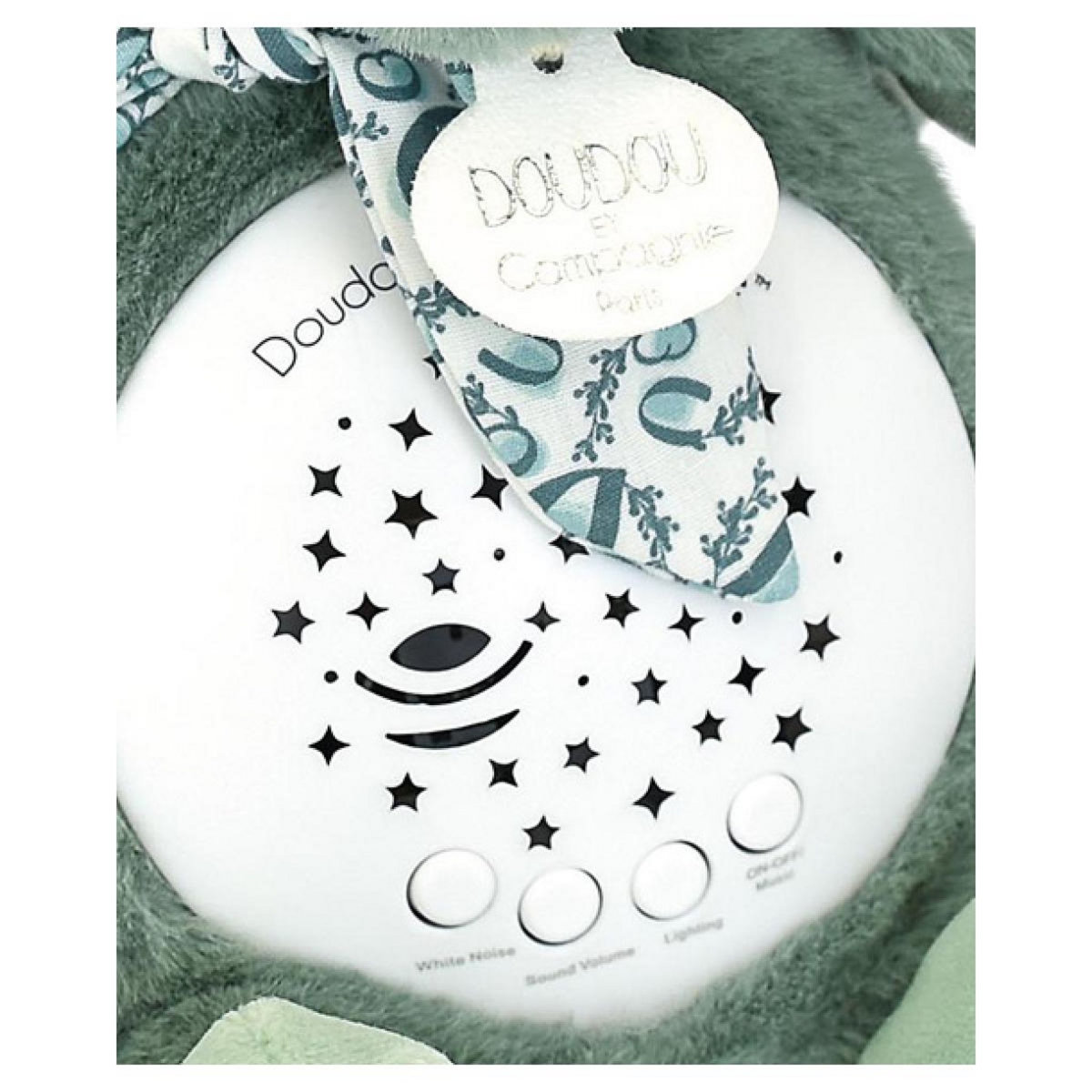 DOUDOU ET COMPAGNIE Veilleuse musicale Lapin vert