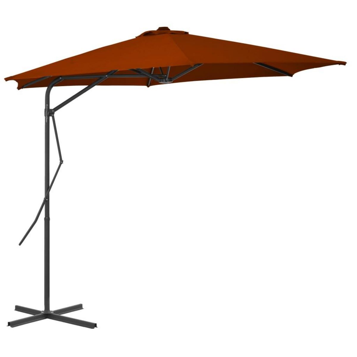 VIDAXL Parasol de jardin avec mat en acier terre cuite 300x230 cm