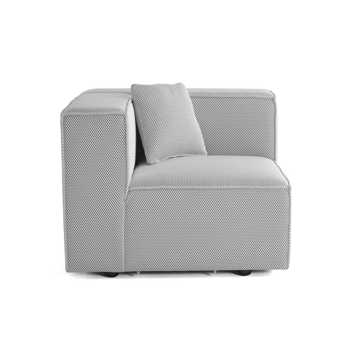 LISA DESIGN Arty - module d'assise droit - en tissu mailles 3d