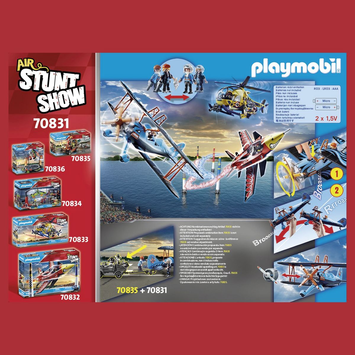PLAYMOBIL 70831 - Air Stuntshow Biplan "Phénix"