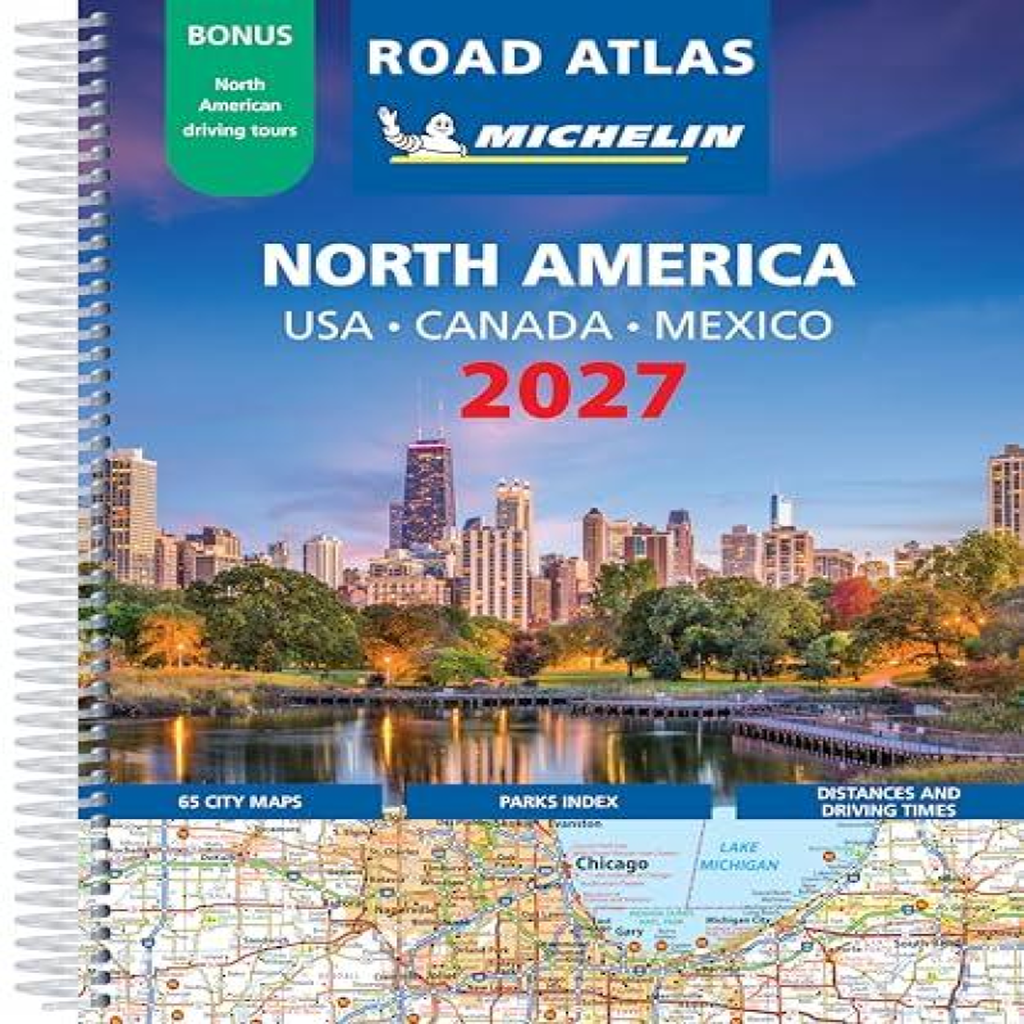 LIVRES USA - Canada - Mexico 2027 Road Atlas (A4-Spiral)