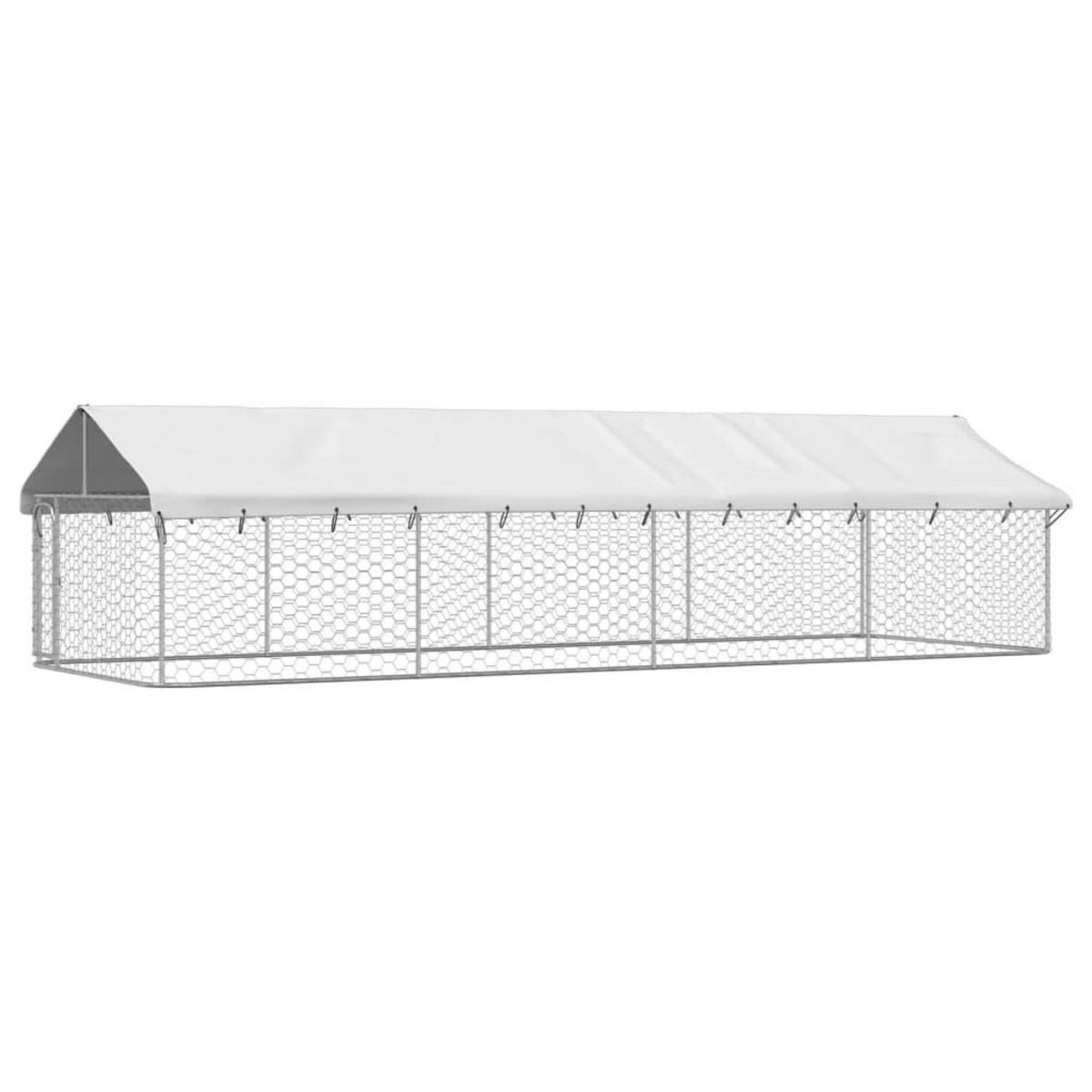 VIDAXL Chenil exterieur avec toit 600x200x150 cm