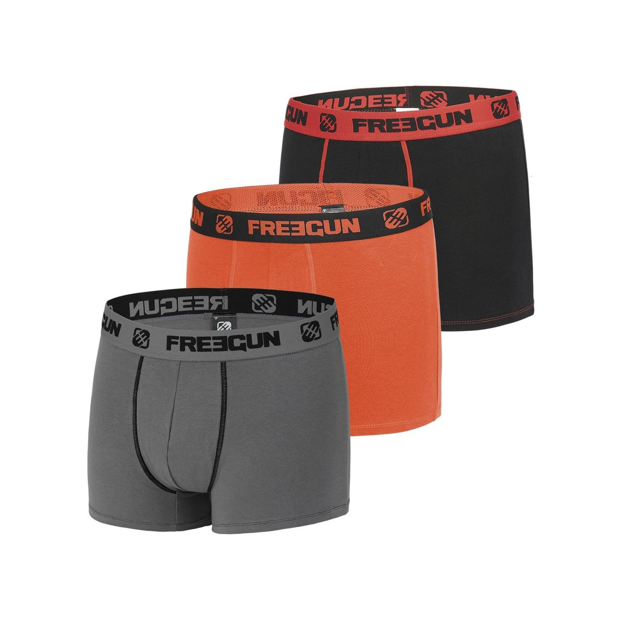 Voir la diapositive 2 : FREEGUN Pack Surprise de 3 Boxers coton homme