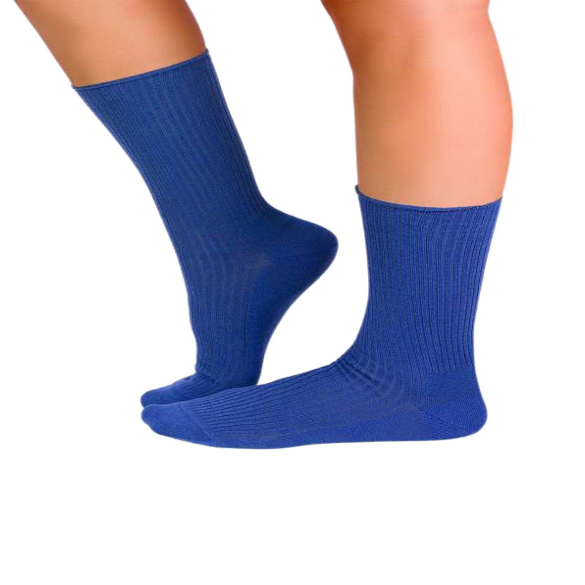 Voir la diapositive 3 : PIRIN HILL Chaussettes sans élastique coton bio bleues