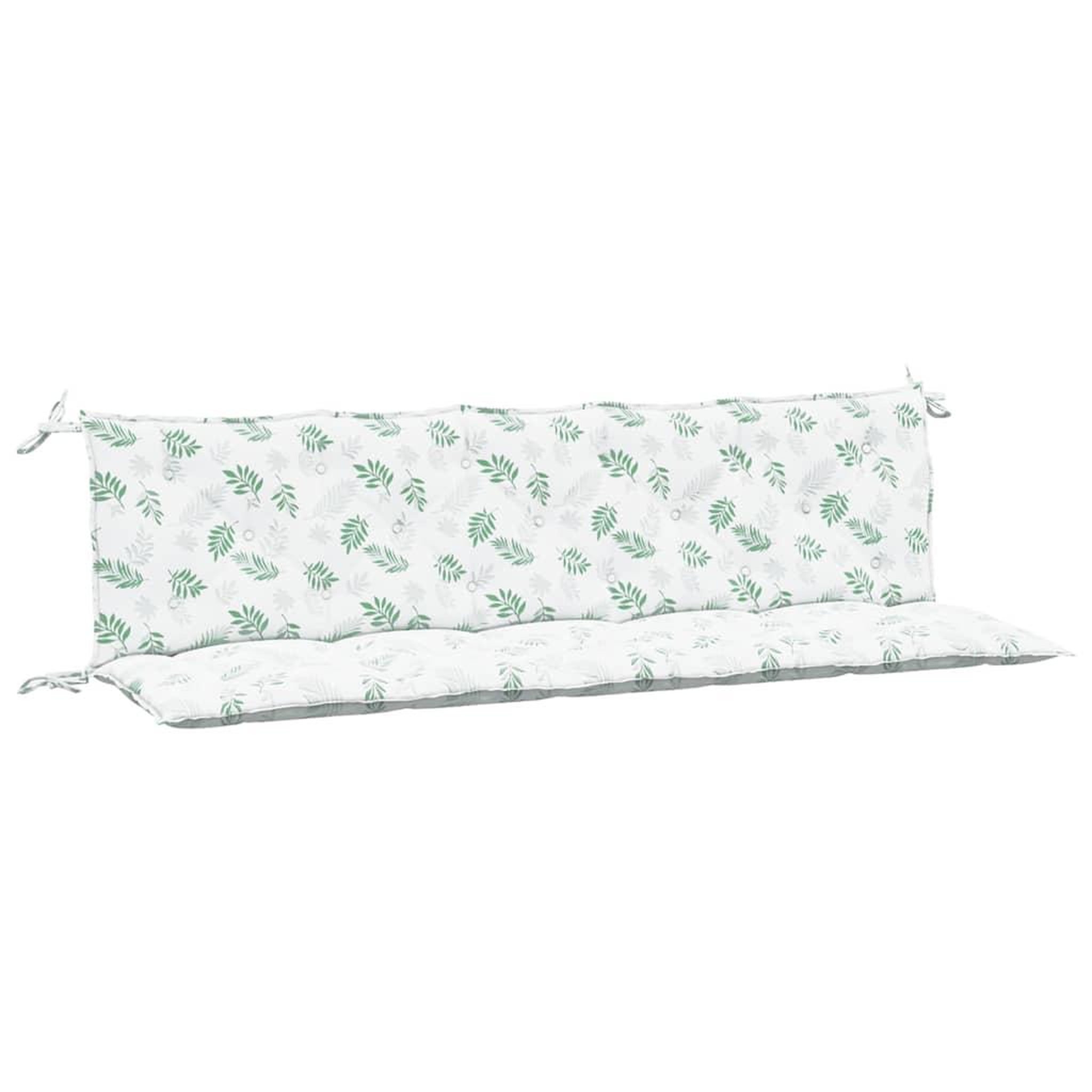 Voir la diapositive 2 : VIDAXL Coussins de banc jardin lot de 2 motif de feuilles tissu Oxford