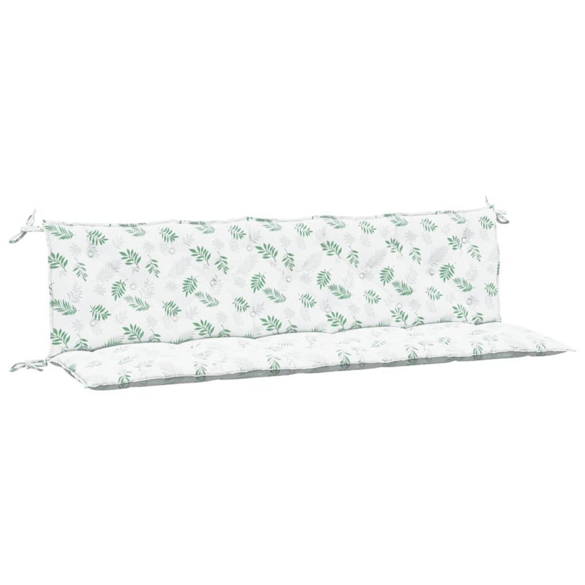 VIDAXL Coussins de banc jardin lot de 2 motif de feuilles tissu Oxford
