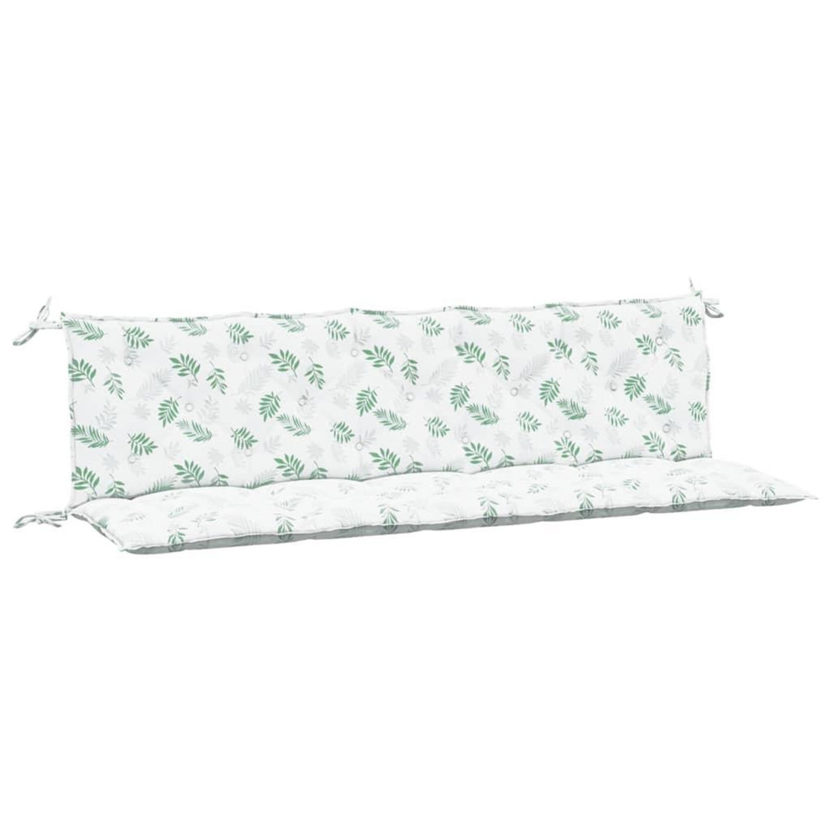 VIDAXL Coussins de banc jardin lot de 2 motif de feuilles tissu Oxford