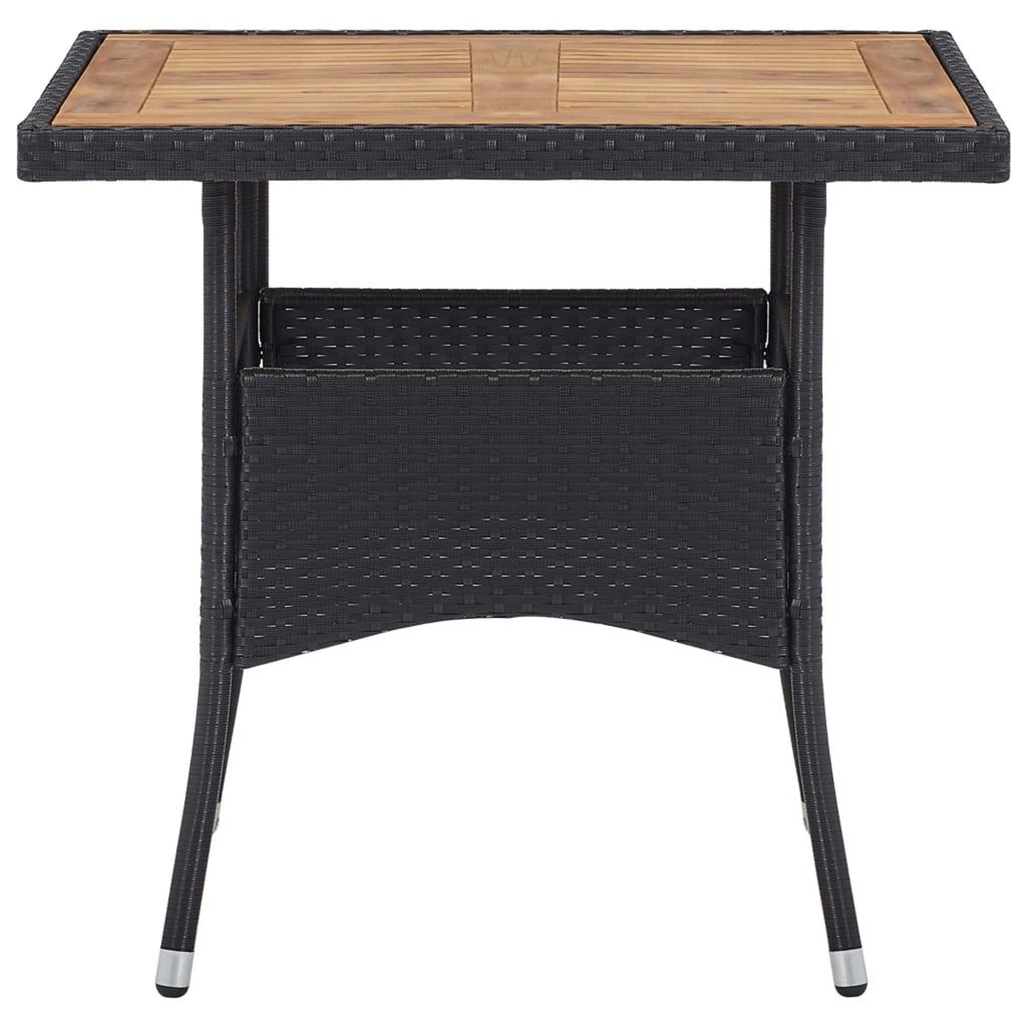 Voir la diapositive 4 : VIDAXL Ensemble a manger de jardin 5 pcs Resine tressee et acacia Noir
