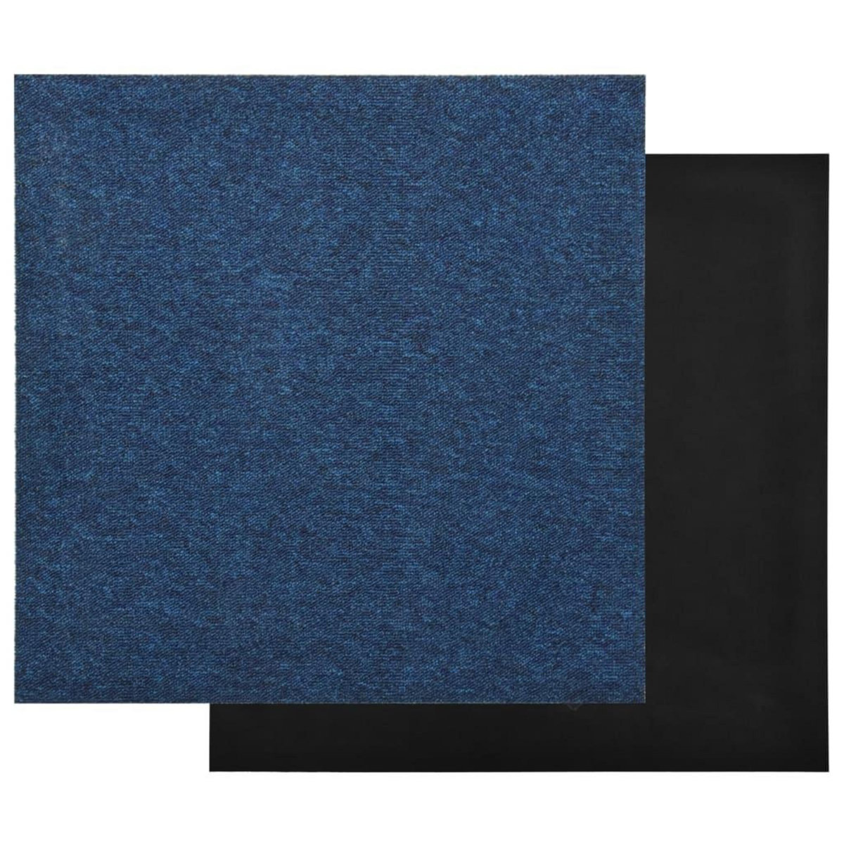 VIDAXL Dalles de tapis de sol 20 pcs 5 m^2 50x50 cm Bleu fonce