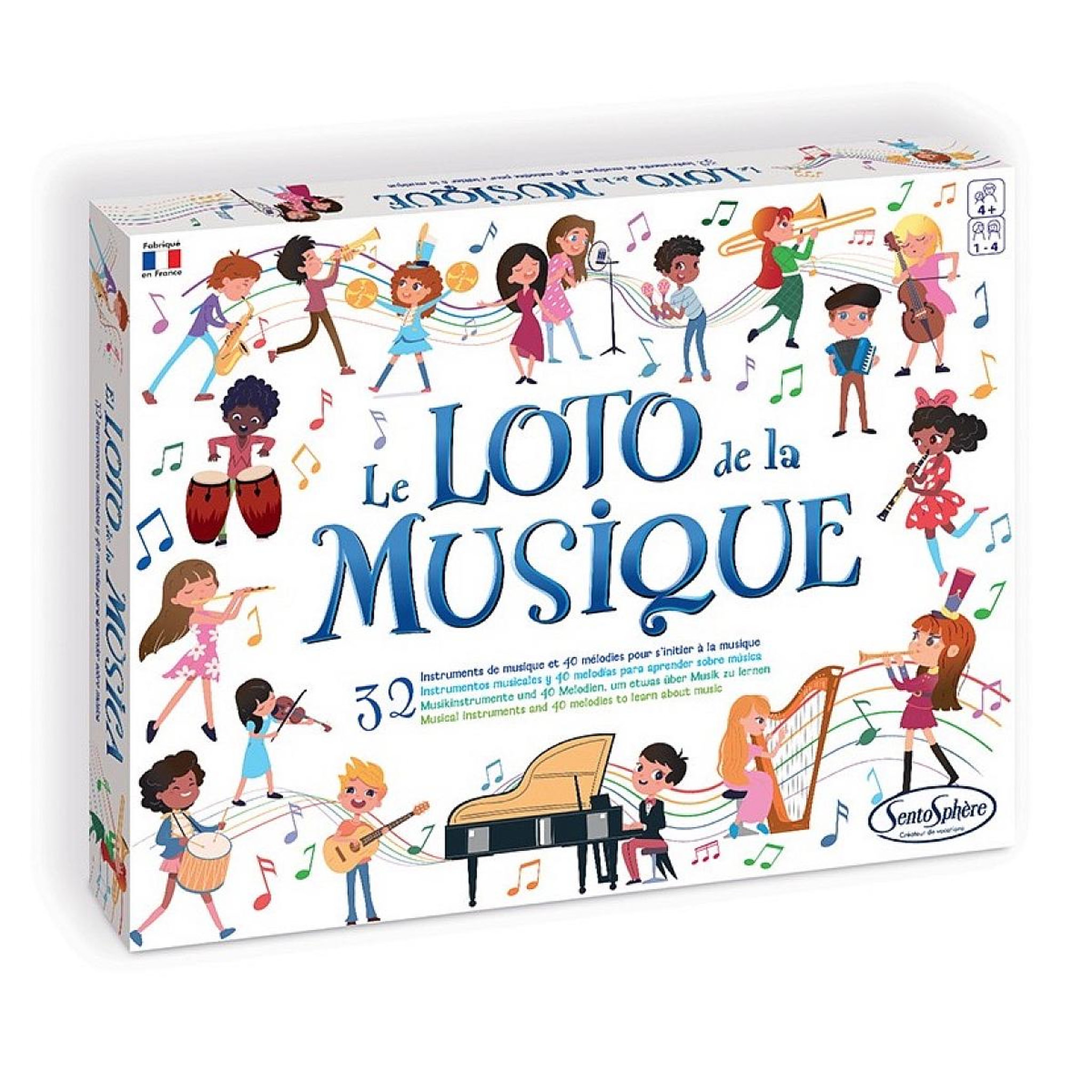 Voir la diapositive 2 : Sentosphere le loto de la musique jeu de societe