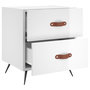 Voir la diapositive 3 : VIDAXL Table de chevet blanc brillant 40x35x47,5 cm bois d'ingenierie