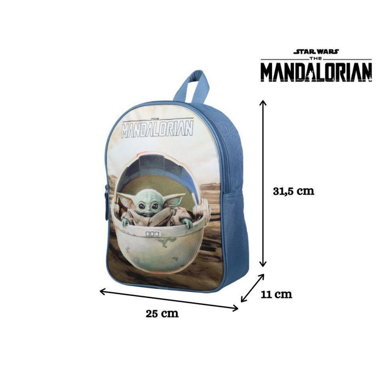 Bagtrotter BAGTROTTER Sac à dos gouter maternelle 31 cm Baby Yoda Disney Star Wars / The Mandalorian Beige