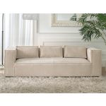 LISA DESIGN Stella - canapé fixe 3 places - en velours côtelé - style contemporain. Coloris disponibles : Marron, Bleu, Gris, Orange, Vert, Beige, Rose