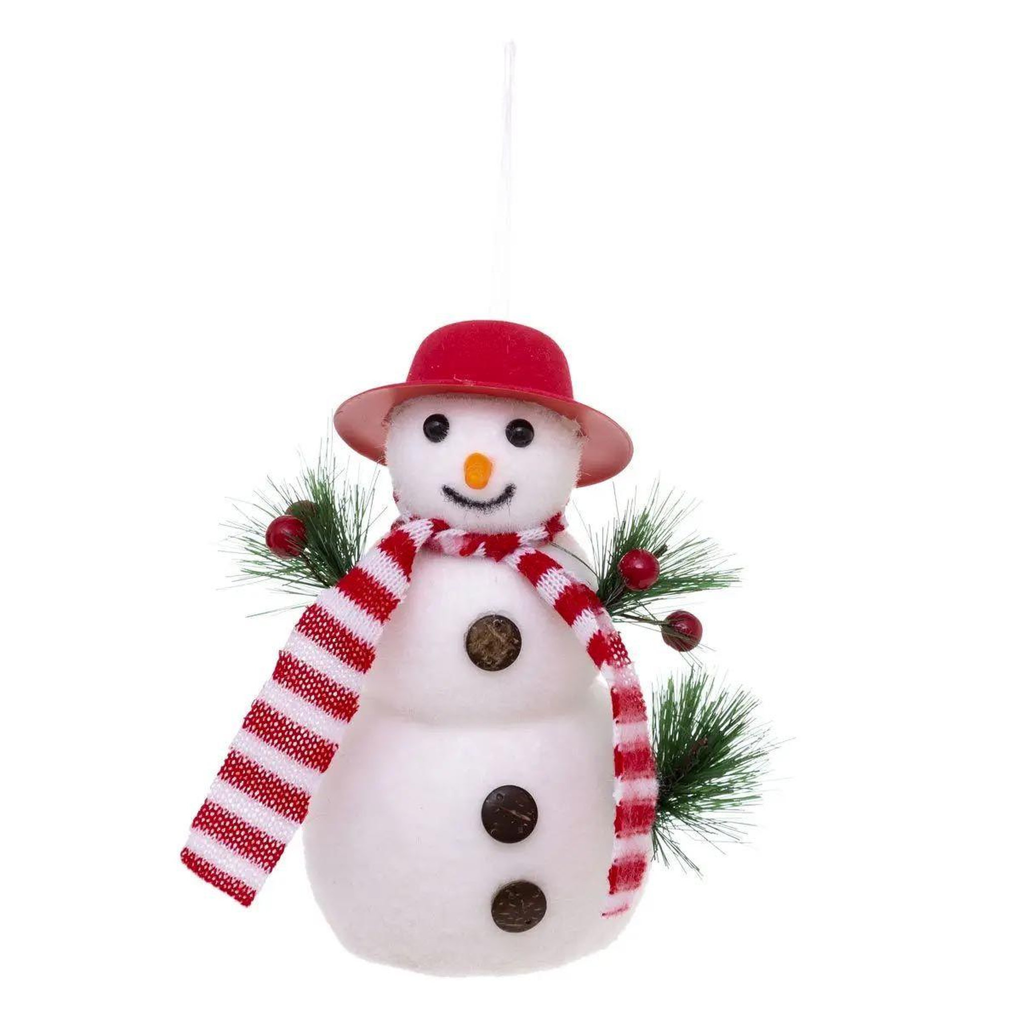 ATMOSPHERA Sujet de noël  bonhomme de neige  17cm blanc