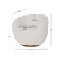 Voir la diapositive 4 : Rendez vous déco Fauteuil pivotant en tissu bouclé blanc-Ysé