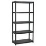 Voir la diapositive 2 : VIDAXL Etagere de rangement a 5 niveaux Noir 91,5x45,7x185cm Plastique