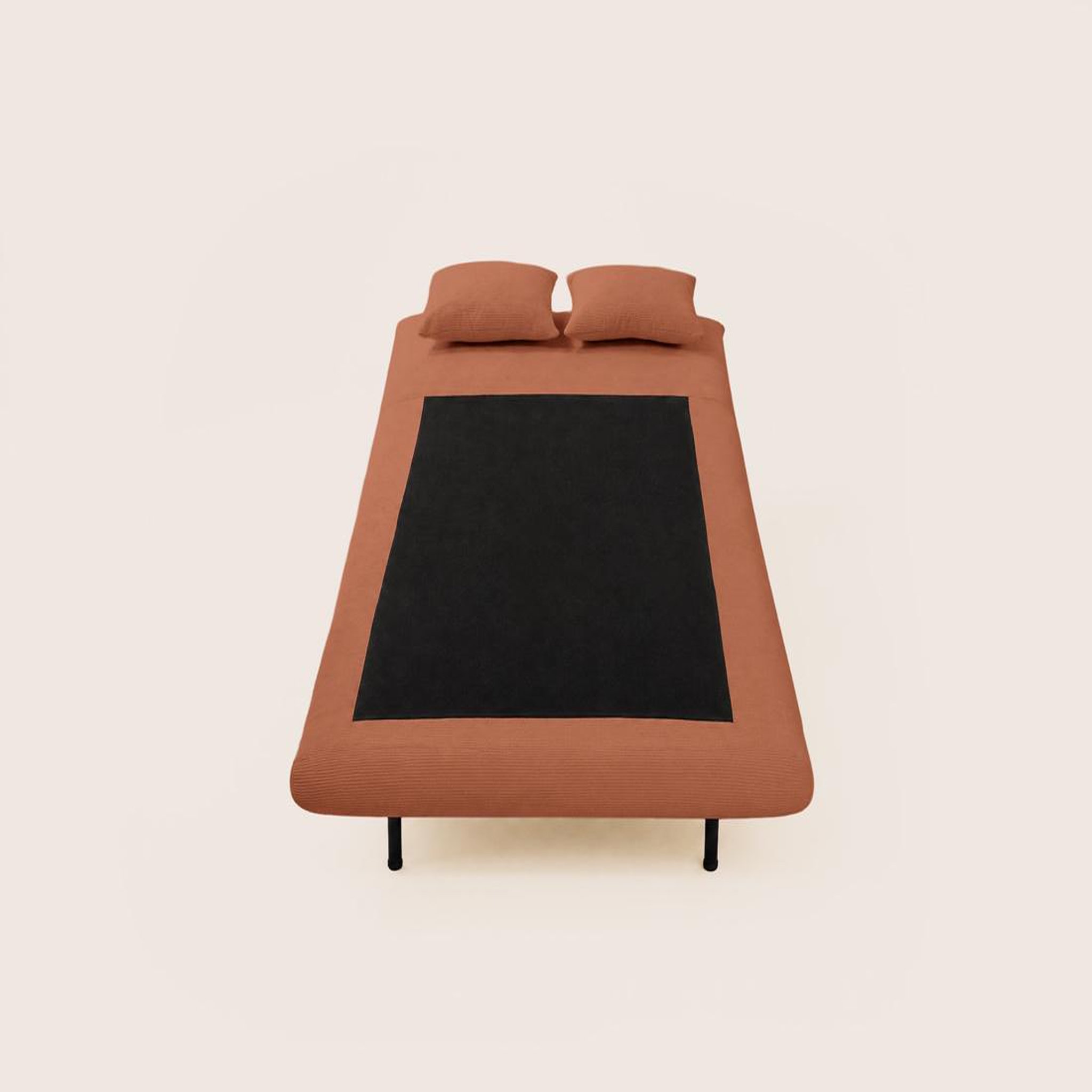 Voir la diapositive 5 : BEST MOBILIER Lumi - banquette convertible clic-clac 1 place en velours côtelé