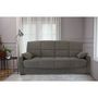 Voir la diapositive 2 : MARKET24 Canapé clic clac 3 places - Taupe - Matelas 17 cm - L223 x P96 x H 103 cm - MEGAN