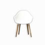 Voir la diapositive 4 : IDCOM Lot de 4 fauteuils de jardin - Coque Blanc - VINY