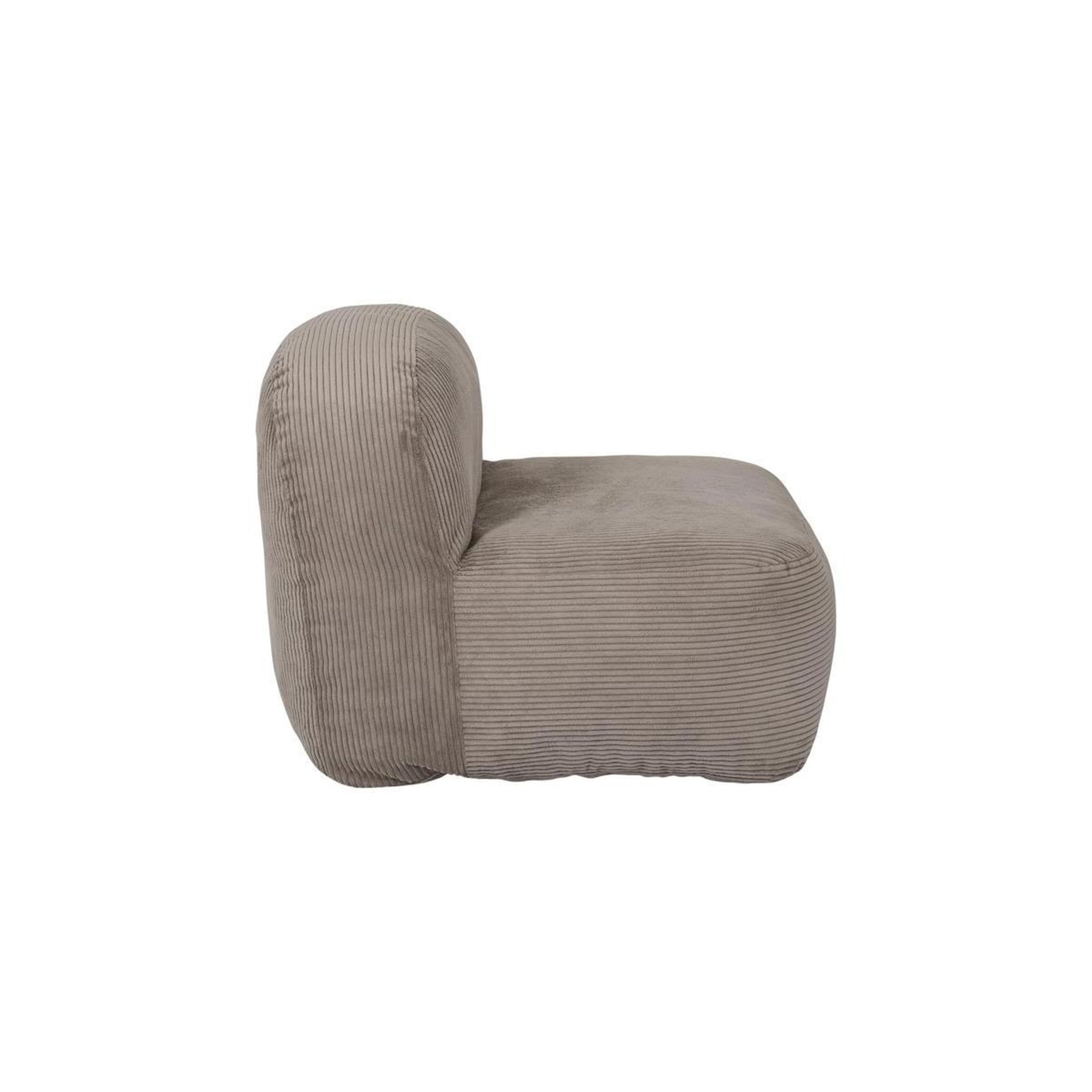 Voir la diapositive 3 : The Home Deco Factory Fauteuil compressé côtelé  scott  85cm taupe
